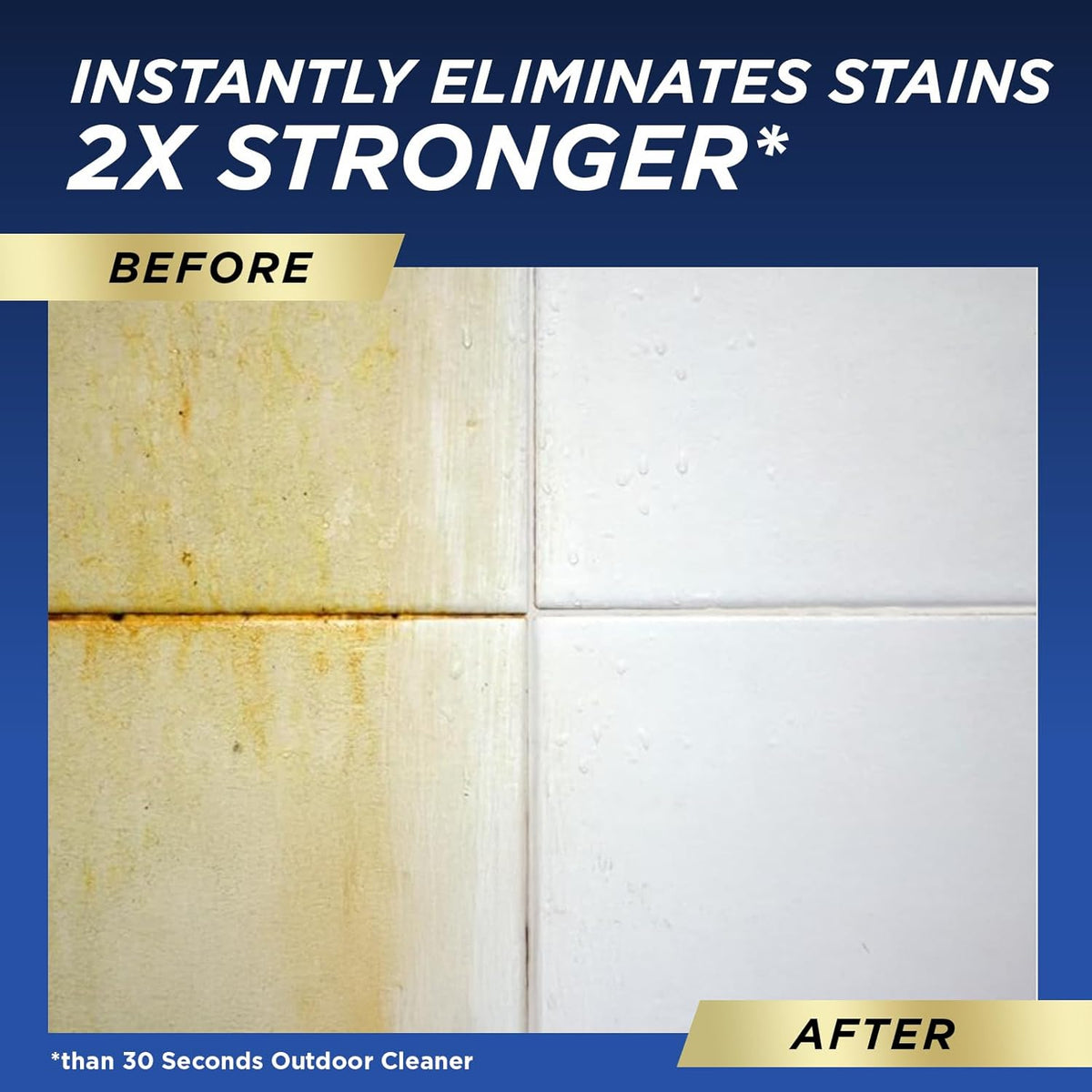 30 SECONDS Pro Mold and Mildew Stain Remover | Scrub Free | Brighter Results Instantly | Ready To Use Refill | 128 fl. oz. - PACKAGING MAY VARY