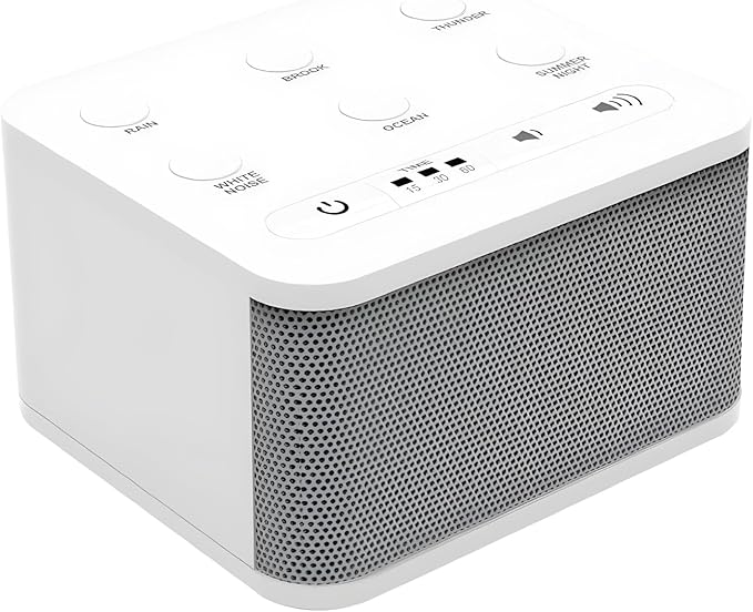 Big Red Rooster Sleep Sound Machine - White Noise Device for Kids and Babies with Rain and Nature Sounds - Portable Noise Cancellation for Nap Time, Bedroom, Nursery, or Office - 4x4x3 in