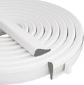 Wedge-Shape Window Weather Stripping Door Frame Seal Strip 3Pcs×196" White,Upgrade Black Foam,Soundproofing,Draft Stopper,Winter Insulation,Noise Blocker, Gap Filler for Exterior Front Door Side
