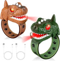 Dinosaur Walkie Talkies for Kids Rechargeable, Wrist Walkie Talkie with Flashlight, Outdoor Toys Camping Gear, T-Rex Dino Toy Birthday Gifts for Boys Girls Age 3-12 Years Old