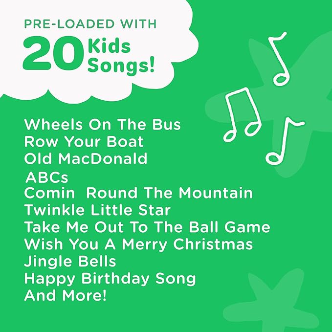 Move2Play, Kids Karaoke Microphone | Includes Pre-Loaded Songs & Bluetooth | Kids Birthday Party Gift | Toy for All Ages 2, 3, 4, 5, 6+ Year Old Girls, Boys & Toddlers