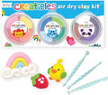 Ooly Air Dry Clay for Kids, 12 Colors Modeling Clay with 3 Shaping Tools, Play Dough Summer Craft Supplies - Creatibles