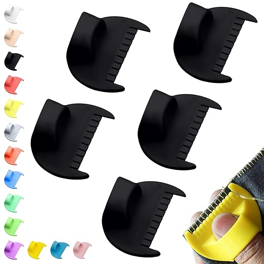 5mm Seam Guide for Hand Sewing Edge Lockranding Tool 5 PCS Set for Leather/Fabric/Craft Sew, Black