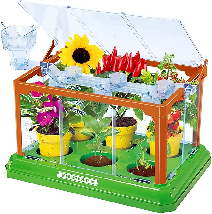 Kids Gardening Kit Greenhouse Growing Terrarium Kit Plant Growing Set Discovery Educational Gardening Gift for Boy & Girl