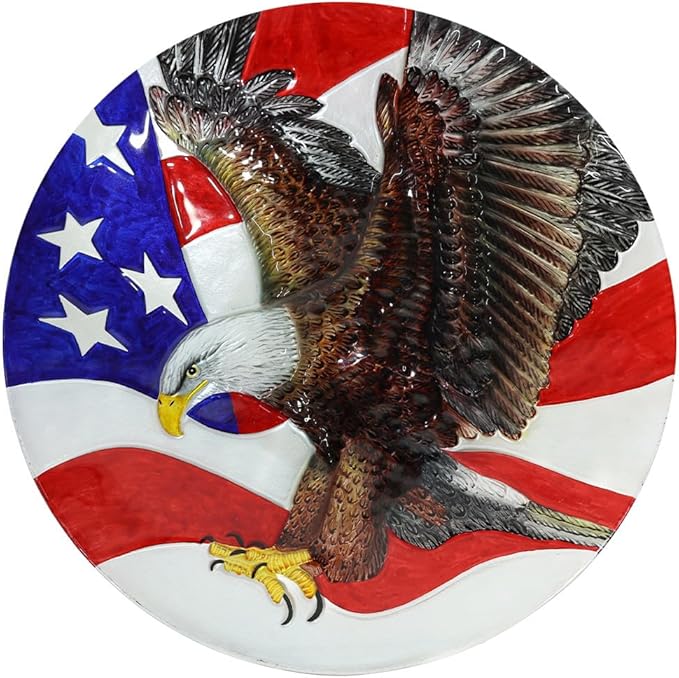 Briarwood Lane Freedom Eagle Glass Birdbath