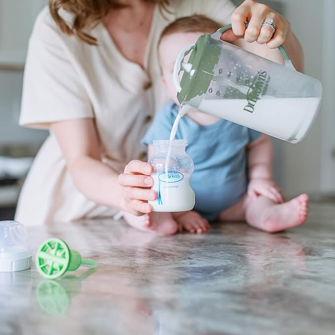 Dr. Brown's Insta-Prep Warm Water Dispenser with Baby Formula Mixing Pitcher, 32oz Olive