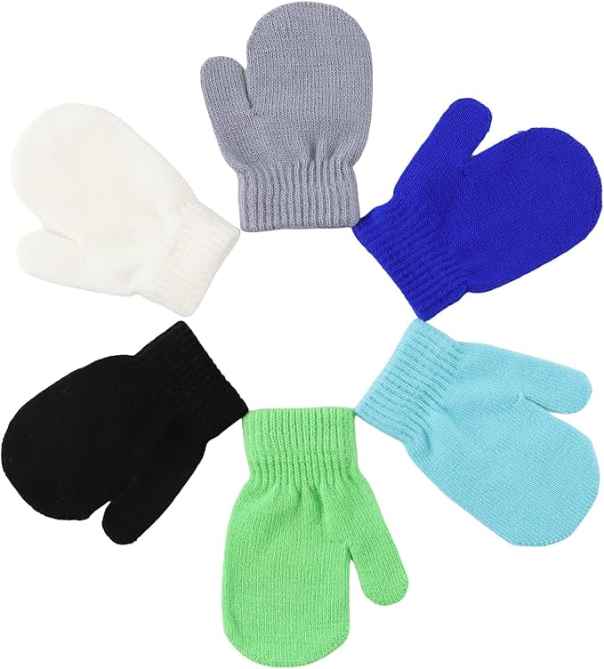 Baby Winter Mittens Toddler Stretch Knit Gloves Magic Warm Glove for Baby Boys Girls