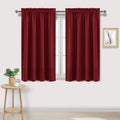 DWCN Christmas Burgundy Room Darkening Blackout Curtains - Thermal Insulated Privacy Energy Saving Window Curtain Drapes 52 x 54 inch Length, Set of 2 Bedroom Living Room Curtains