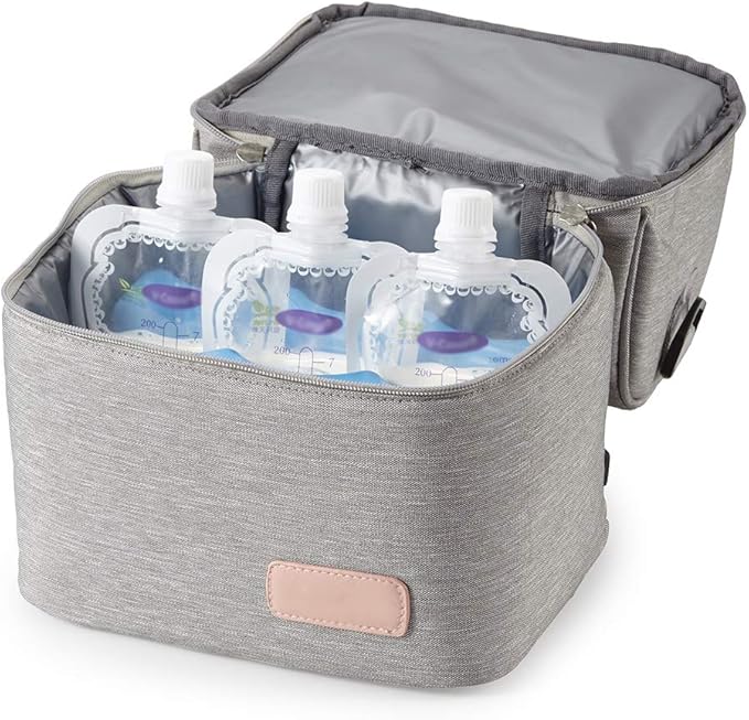 Meichoon Breast Milk Baby Bottle Cooler Bag/Waterproof Baby Milk Bag Freezer/Mommy Travel Backpack/Portable Thermal Insulated Lunch Box for Women Men Large Capacity Handbag