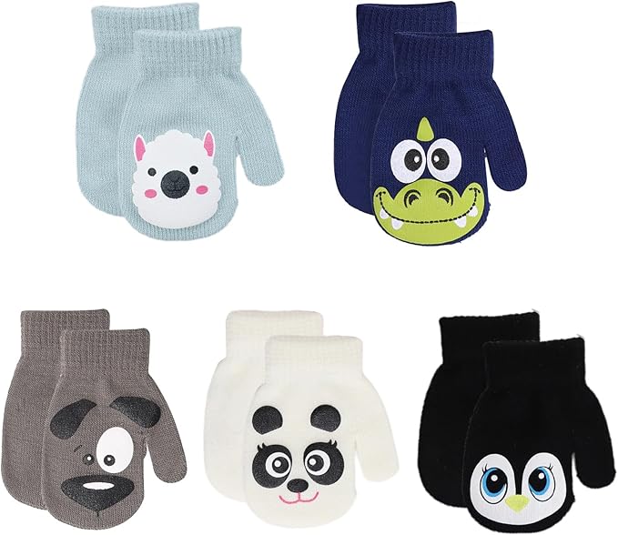 Baby Winter Mittens Toddler Stretch Knit Gloves Magic Warm Glove for Baby Boys Girls