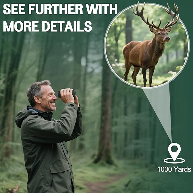 Aurosports 15x25 Compact Binoculars for Adult Kids - High Power Binoculars for Bird Watching - Easy Focus Small Binocular with Low Light Vision for Travel, Camping, Concert, Hiking -Green