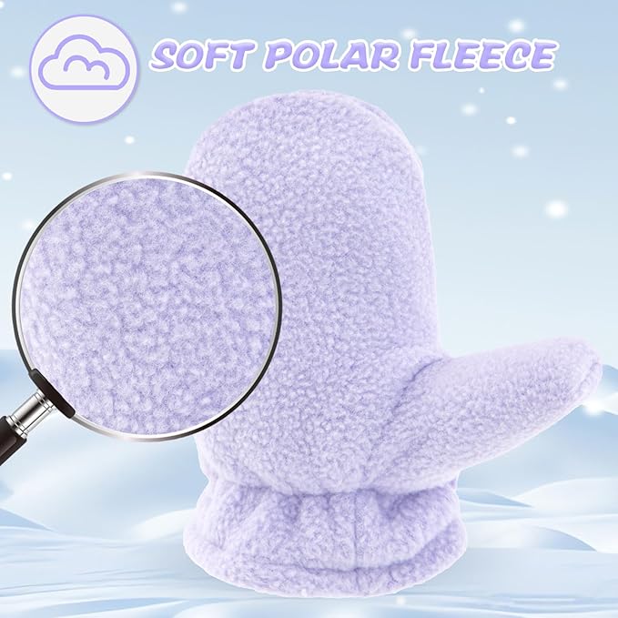 BAVST Baby Toddler Winter Mittens Girls Warm Fleece Lined Gloves Kids Sherpa Lined Mittens for Boys
