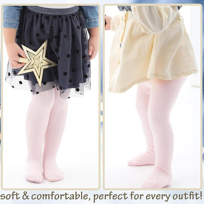 Mini angel Baby Tights Toddler Girl Tights Seamless Cable Knit Leggings Soft Cotton Stockings Pantyhose 3/4/5 Pack