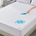 BEDLORE Waterproof Mattress Protector, King Size Noiseless Mattress Pad with Deep Pocket Fitted Up to 6-18 inches, Soft Noiseless Bed Mattress Cover Washable for Home, Bedroom, Hotel (White)