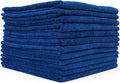 The Rag Company - All-Purpose Microfiber Terry Cleaning Towels - Commercial Grade, Highly Absorbent, Lint-Free, Streak-Free, Kitchens, Bathrooms, Offices, 300gsm, 14in x 14in, Royal Blue (12-Pack)
