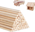 1/4 x 36 Inch 50PCS Dowel Rods Wood Sticks Wooden Dowel Rods - Unfinished Hardwood Sticks - for Crafts and DIYers