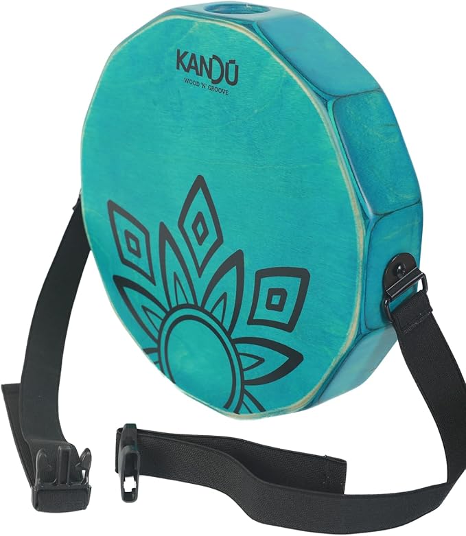 KTÄK -The First Handcrafted, Hand Drum Percussion, Two-Sound Cajón Body Snare, Portable Cajon by Kandu with Carry Case (Ocean Blue)