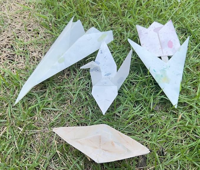 50 Sheets A4 Thin Natural Leaves Rice Straw Mulberry Paper Sheets Art Tissue Washi Paper Design Craft Art Origami Suppliers Card Making Writing (Natural leaves,Onion,etc,, A4)