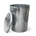 Plexon 20 Gallon Metal Trash Can with Lid Outdoor Galvanized Steel Large Garbage Can