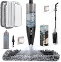 Microfiber Spray Mop for Floors Dry and Wet Mop with Dusting 360 Rotation for Kitchen, Hardwood, Laminate, Tile Floors Includes 6 Refill Heads, Scraper, Holder & Spray Bottle