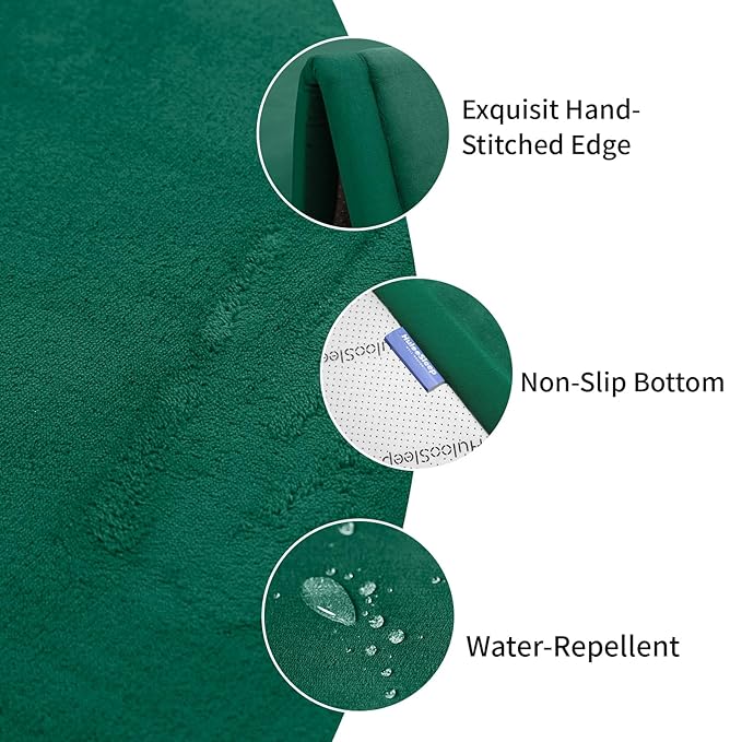 Baby Play Mat for Floor,1.3" Thick Memory foam Tummy Time Mat,Soft Coral Velvet Nursery Rug,Extra Large Non Slip Crawling Mat for Toddlers,Infants,kids,Yoga,Tatami Style for Living Room(Dark Green)