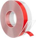 Heavy-Duty 20 ft x 3 in Weather Stripping, Extra Thick 2mm Door Draft Stopper Silicone Seal Strip for House and Glass Shower Doors for Collision and Side Gaps of Door and Windows, Clear