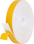 32Feet Weather Stripping Seal (1 Inch X 1/16 Inch) for Door Window, High Density Foam Tape, Soundproofing, Insulation Strip, Door Sealers for Door Frame- White