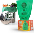 RAYTID Compostable trash Bags 2.6 Gallon Compost Bags for Kitchen Countertop Bin 1.3,2,3, Gallon, 120 Count,Small Kitchen Food Scrap Waste Bags,ASTM D6400, US BPI & Europe OK Compost Home Certified