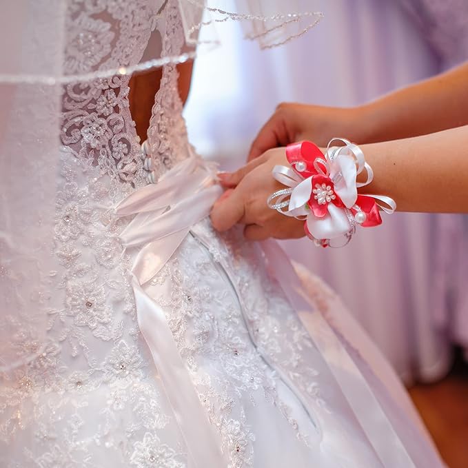 LIUYAXI White Stain Ribbon, 1/2" X Continuous 50 Yards, Double Faced Fabric Ribbon Perfect for Gift Wrapping Wedding Christmas Birthday Floral Arrangement Craft