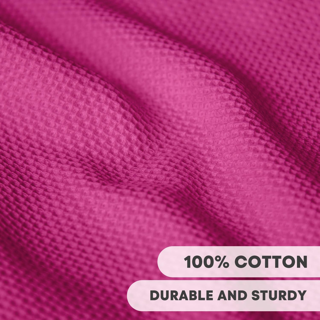 Artoid Mode 100% Cotton Rose Red Waffle Weave Kitchen Dish Cloths, 12x12 Inch Ultra Soft Absorbent Quick Drying Kitchen Dish Towels Set of 6