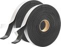 2 Rolls Foam Seal Tape for Door Window Seal Insulation, 3/4in Wx1/8in T Soundproof and Shockproof Weather Stripping, Single Sided Door Seal, Cold Air and Draft Closed Cell Seal Strip, Single 16FT
