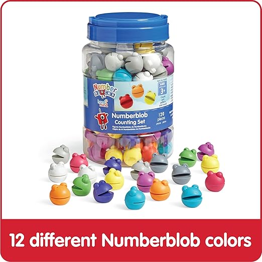 hand2mind Numberblocks Numberblob Counting Set, Math Counters, Counting Toys, Educational Math Manipulatives, Numbers for Toddlers, Preschool Learning Toys, Easter Basket Stuffers for Kids