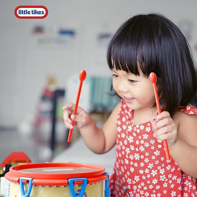 Lollipop Little Tikes Baby Musical Instruments Set - 6 Piece Drum Set, Maracas, Music Fun for Toddlers, Preschool Educational Toys - Musical Toys for Toddlers