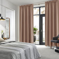 DWCN Blackout Curtains Room Darkening Thermal Insulated Bedroom Curtains Window Curtain Panels, 52 x 84 inches Long, Set of 2 Khaki Rod Pocket Drapes
