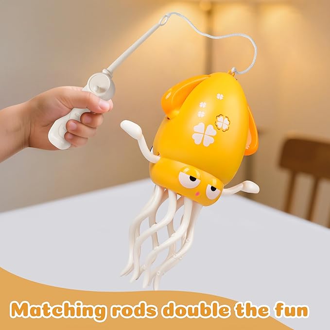 Magic Dancing Octopus Toys, Musical LED Toy, 3 Colors Available (Yellow)