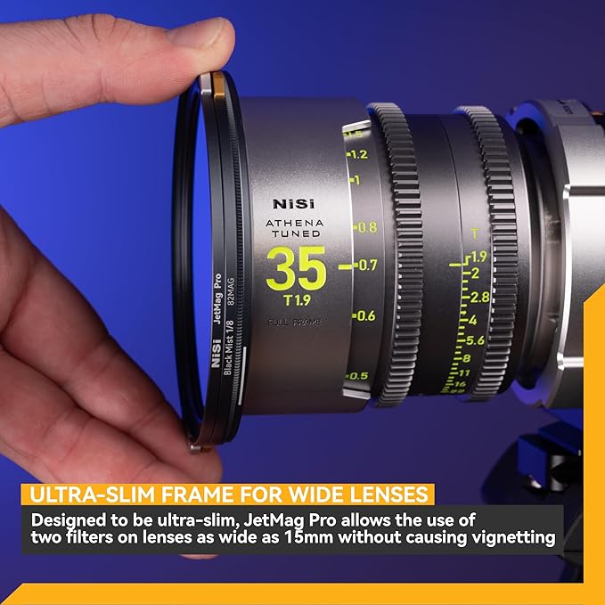 NiSi - JetMag Pro 82MAG FS ND64, Magnetic 6-Stop (1.8) Full Spectrum Neutral Density Filter, Nano Waterproof Coating, Optical Glass, Ultra-Slim, Aluminum Frame, True Color - Lens Adapter Ring Required