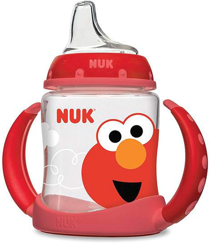 NUK Sesame Street Learner Cup, 5 Ounce Elmo – BPA Free, Spill Proof Sippy Cup