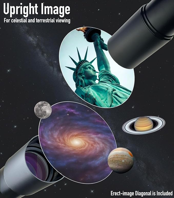 SpectrumOI Telescope for Kids, Telescope for Adults Astronomy Gifts, Telescope for Kids 8-12 - Premium EQ Refractor Telescope 80mm Aperture with Aspherical Eyepiece