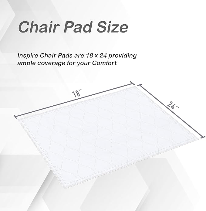 Inspire Washable Bed or Chair Pads | 3 Pack Waterproof Mattress Chucks Pad | Reusable Chux | for Adults Babies and Pets