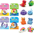 Ooly Air Dry Clay for Kids, 16 Colors Modeling Clay in 4 Tubs, Play Dough Summer Craft Supplies - Creatibles