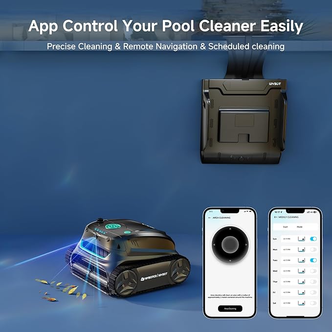 (2025 Upgrade) WYBOT S2 Solar Vision Robotic Pool Vacuum for Inground Ground Pools, AI Vision Pool Cleaner, Smart Auto Return/Parking & Charge, Enhanced Scheduled Cleaning, App Support