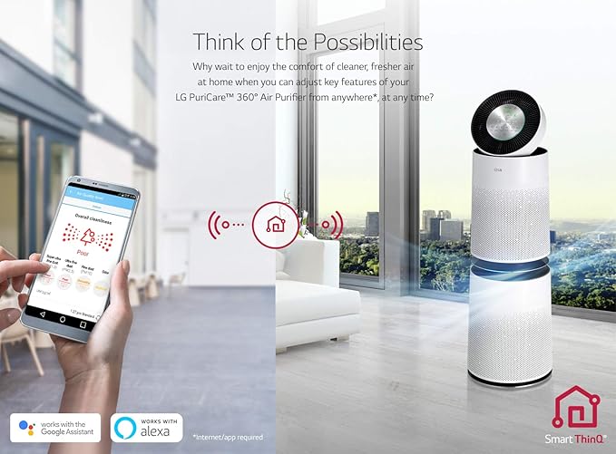 LG PuriCare 360-Degree Air Purifier with SmartThinQ Wi-Fi and Voice Control, AS560DWR0