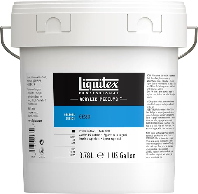 Liquitex Professional Gesso Surface Prep Medium, 3.78L (128-oz), White