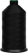 Extra Strong Bonded Nylon Thread #92 Tex90 – 16 OZ, 4200yds, Versatile Stitching Solution for Leather, Upholstery, Canvas Repair and More (Black)