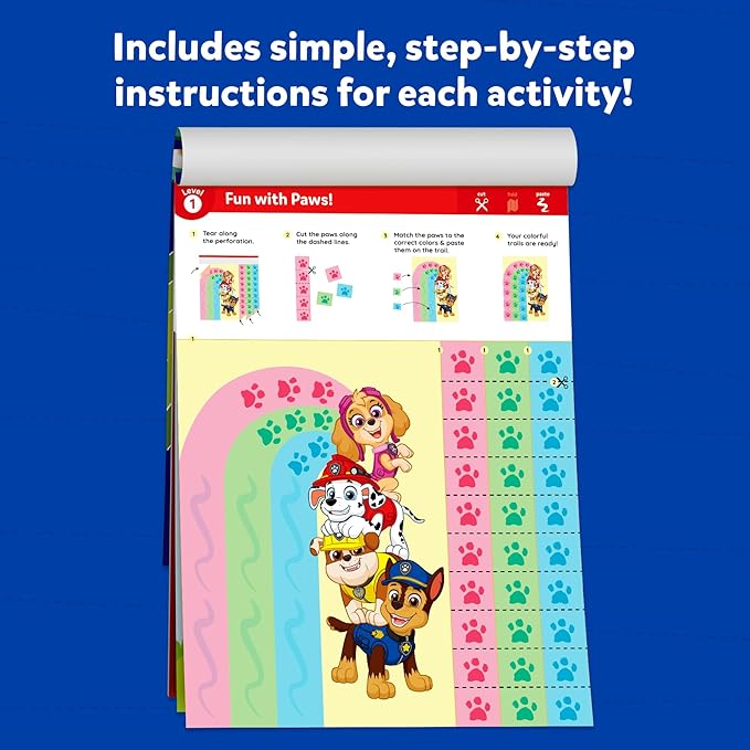 Skillmatics Scissor Skills Activity Book - Snip Snip PAW Patrol, Stocking Stuffers, Preschool Cutting & Creative Activities, Felt Craft Kit, Fine Motor Skills, Christmas Gifts for Ages 3, 4, 5, 6, 7