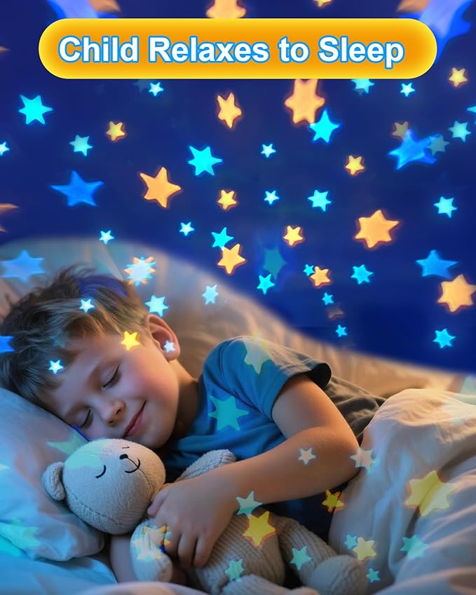 Dinosaur Night Light for Kids,Toys for 2-4 Year Old Boys,Star Projector 360°Degree Rotation, 9 Lighting Color Modes,Birthday Gift Decorations, Stars for Ceiling Projector for Bedroom Decor