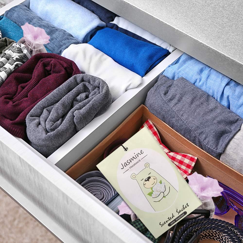 14 Packs Jasmine Scented Sachets Bag for Drawer and Closet Xmas Gift 15 Scents Optional