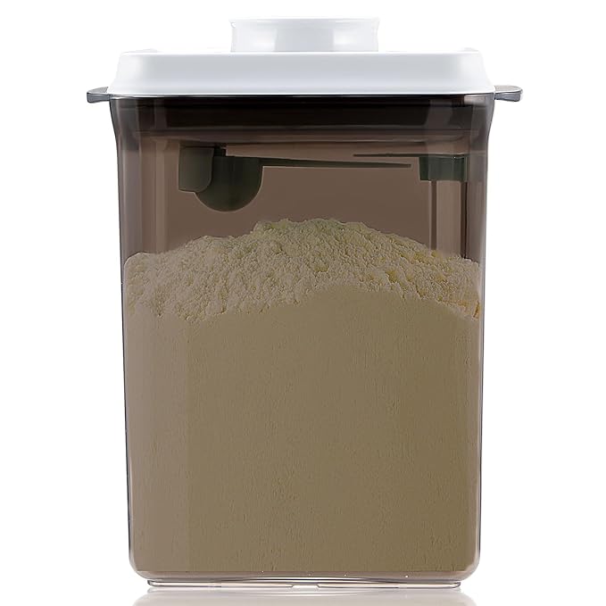 Pop Airtight Formula Container, 2300ml Baby Formula Dispenser on The Go - BPA-Free Formula Holder, 28OZ, 1.76LB, 800g, Brown