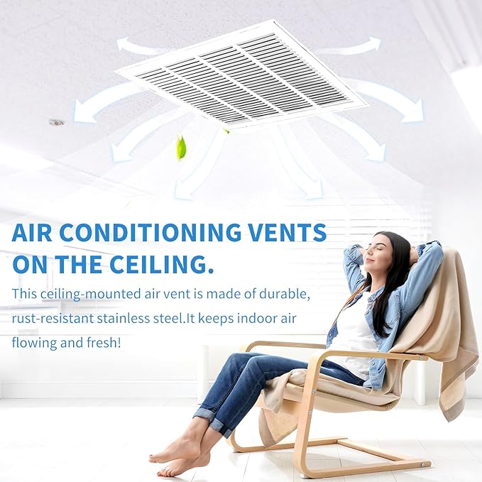 24 x 14 Return Air Grille [Duct Opening Size],Return Air Vent Cover for Wall Or Ceiling,Steel Return Air Filter Grilles Removable Face/Door for 1 Inch Filters (24"W x 14"H [Duct Opening])