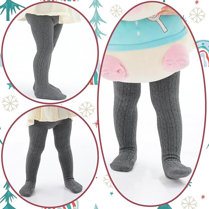 Mini angel Baby Tights Toddler Girl Tights Seamless Cable Knit Leggings Soft Cotton Stockings Pantyhose 3/4/5 Pack